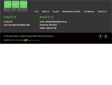 Tablet Screenshot of builtbydezign.com.au
